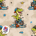 Meterware Stoff Dino No hands Farbauswahl