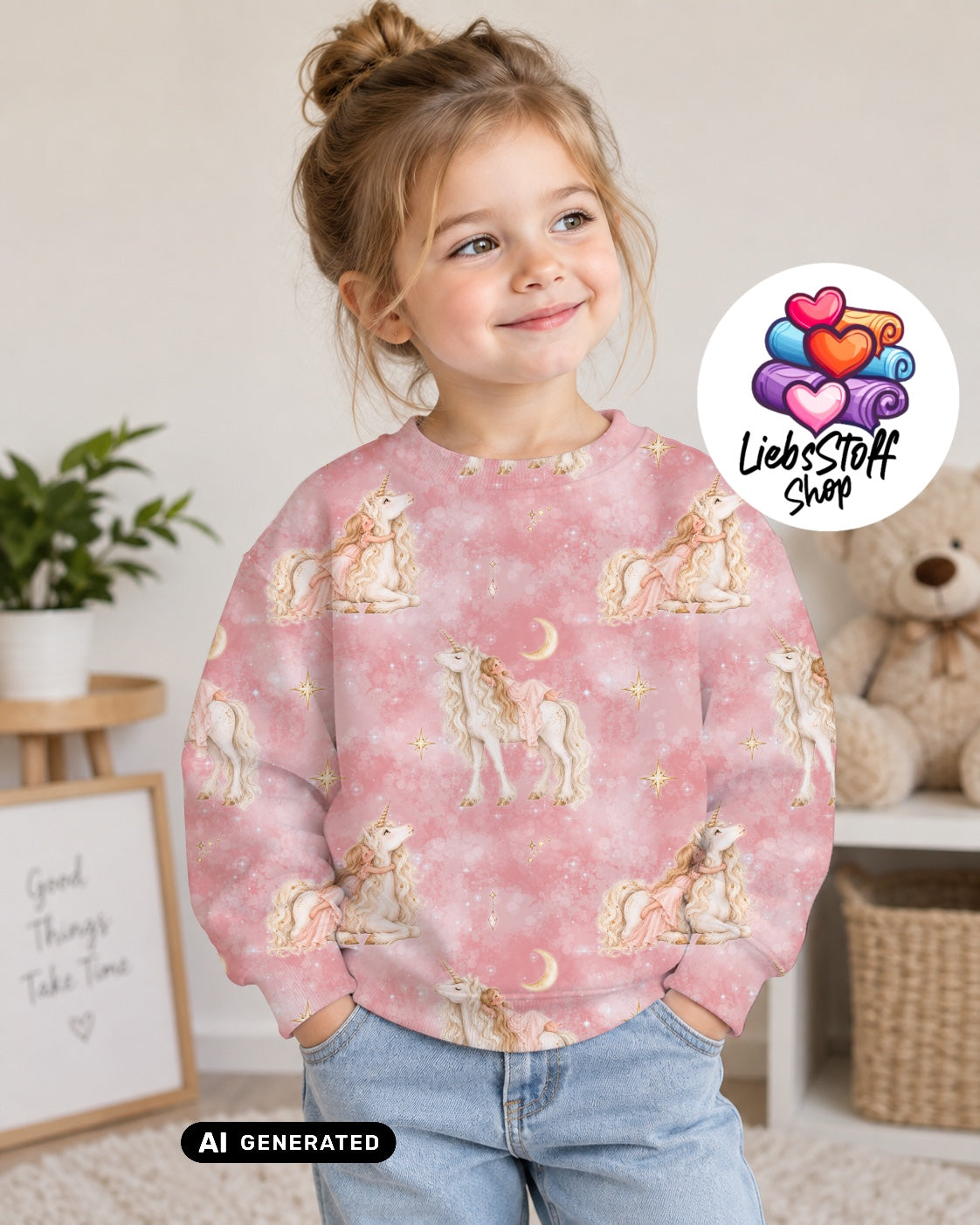 Meterware Stoff Mein Einhorn