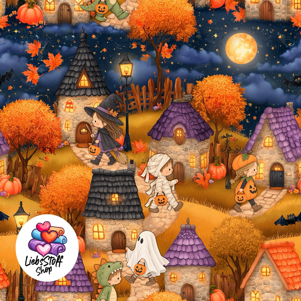 Meterware Stoff Halloween Kinder