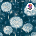 Meterware Stoff Pusteblume Nacht