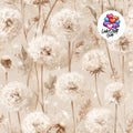 Meterware Stoff Pusteblume beige