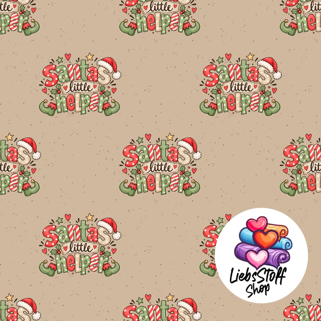 Meterware Stoff Santas Little Helfer Weihnachten Farbauswahl