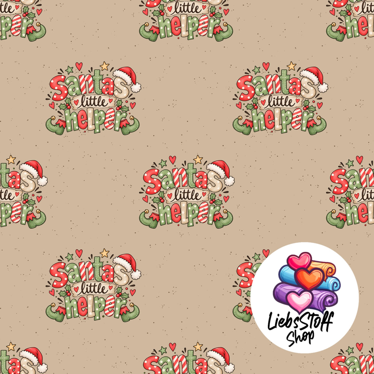 Meterware Stoff Santas Little Helfer Weihnachten Farbauswahl