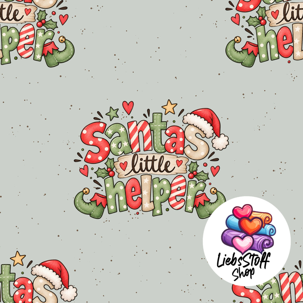 Meterware Stoff Santas Little Helfer Weihnachten Farbauswahl
