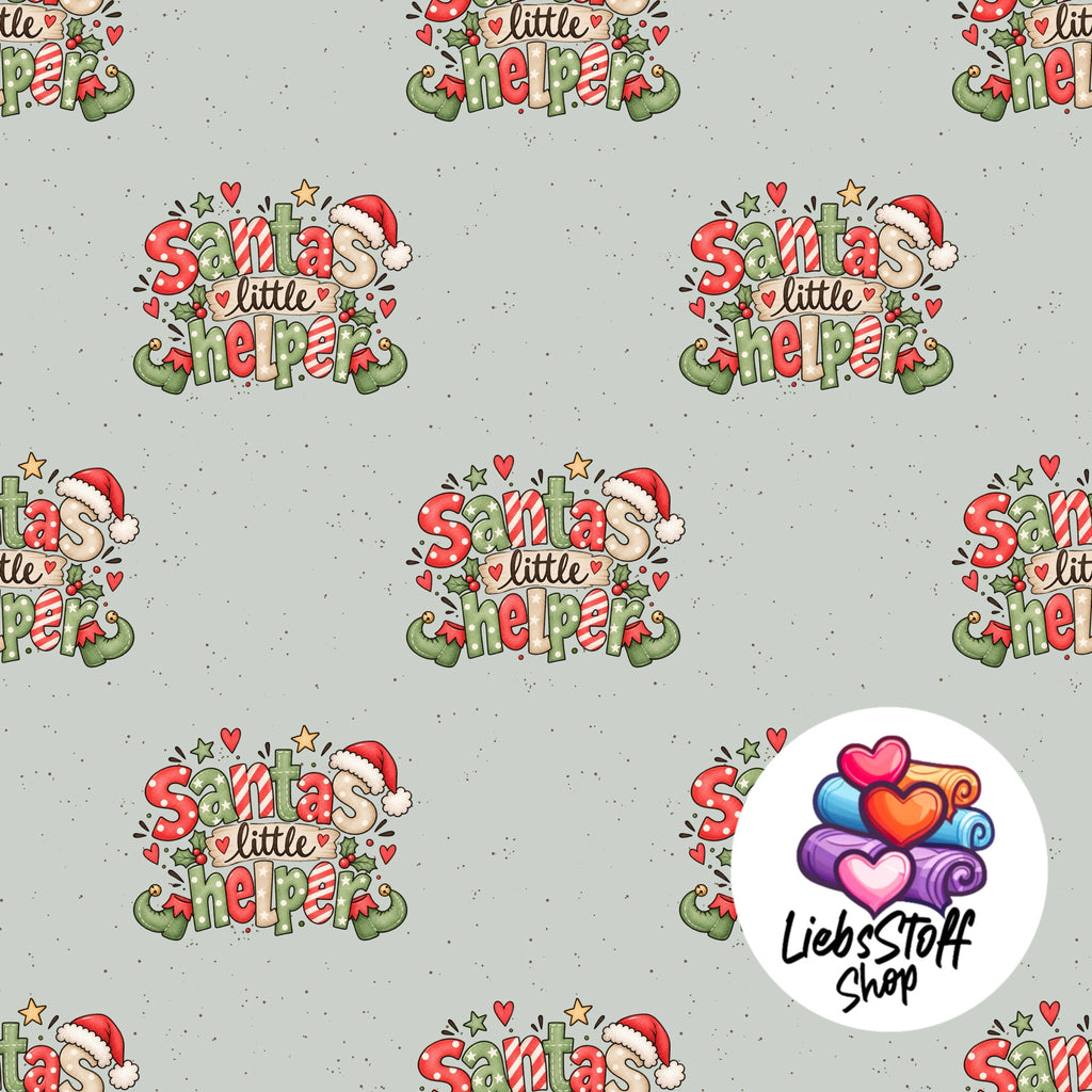 Meterware Stoff Santas Little Helfer Weihnachten Farbauswahl