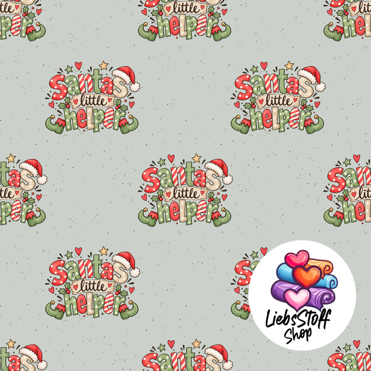Meterware Stoff Santas Little Helfer Weihnachten Farbauswahl