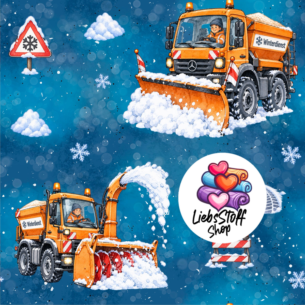 Meterware Stoff Winterdienst Farbauswahl